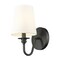 Z-Lite Gianna Wall Sconce, 1-Light, 5.5 In.W x 7.75 In.L x 10.25 In.H, Matte Black/White 7509-1S-MB - alternate 4